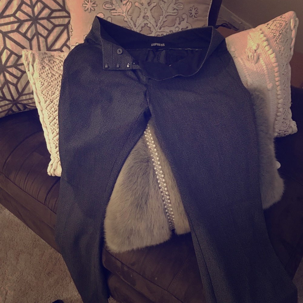 Gray express bootleg pants